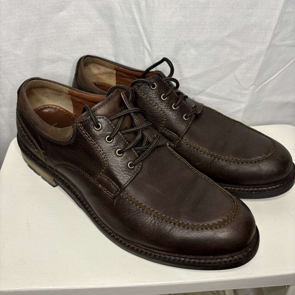 Johnston and Murphy‎ Men's 12M Brown Leather Shoes Waterproof Sheepskin